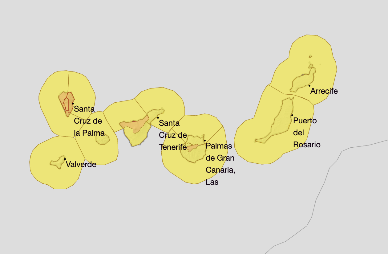 Aviso amarillo de cara al jueves por vientos y fen&oacute;menos costeros