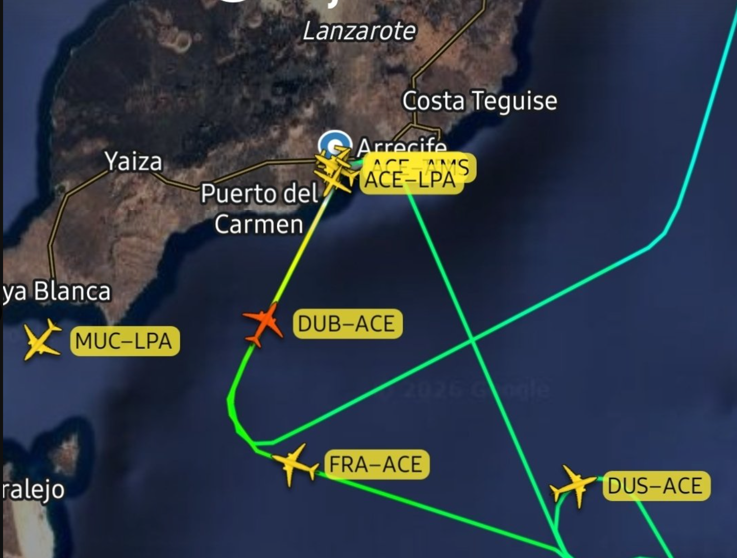 Se detienen las operaciones en el aeropuerto de Lanzarote por la presencia de un dron