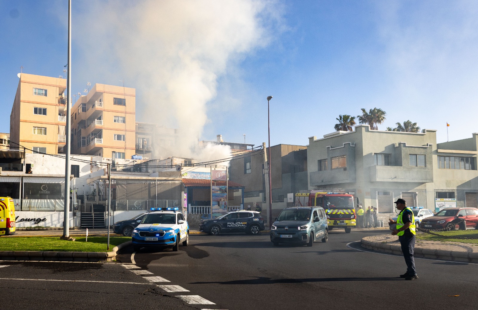 Incendio en la calle Guachinerfe