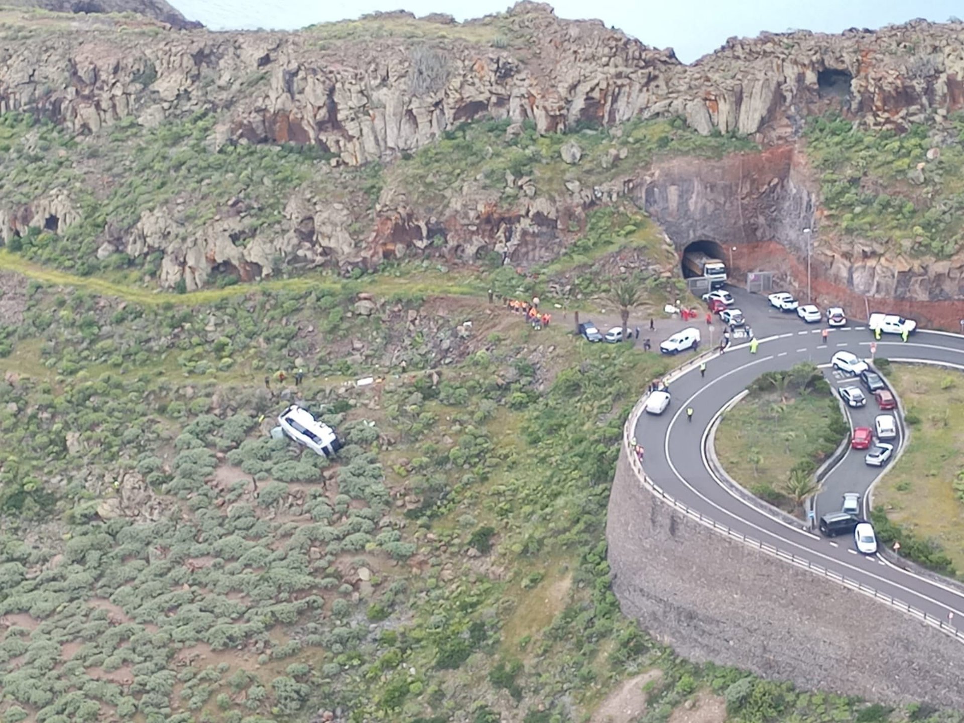 Accidente de guagua en La Gomera