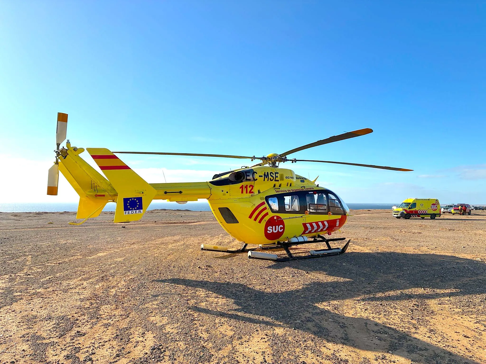 A Swimmer Dies After Being Rescued from the Sea at Playa del Águila, South of El Cotillo
