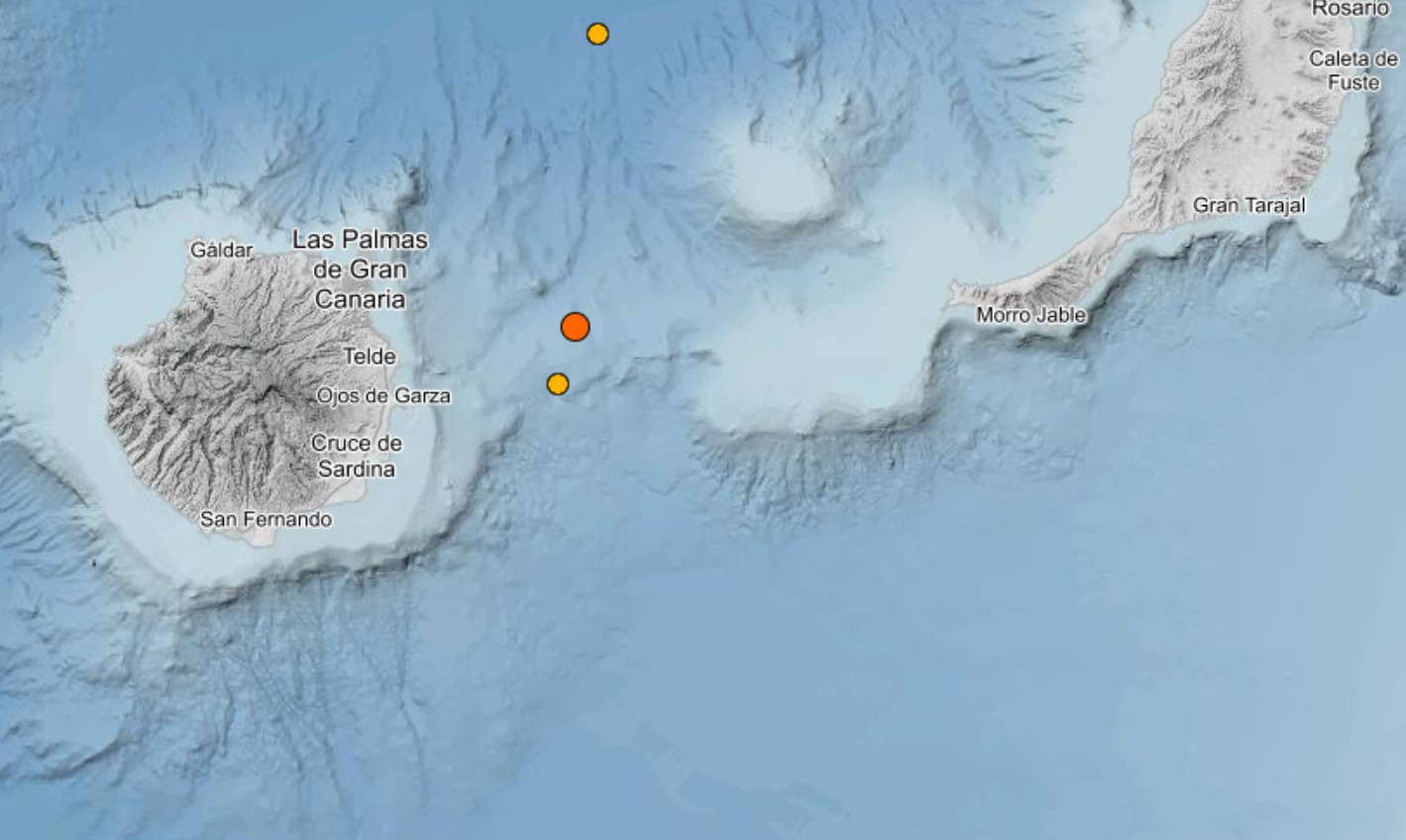 Registrado terremoto de magnitud 3,9 al sur-oeste de Fuerteventura